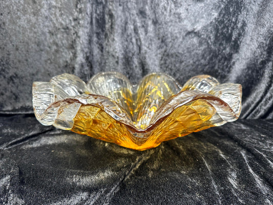Stunning Yellow Ombré Murano Glass Dish - Centerpiece